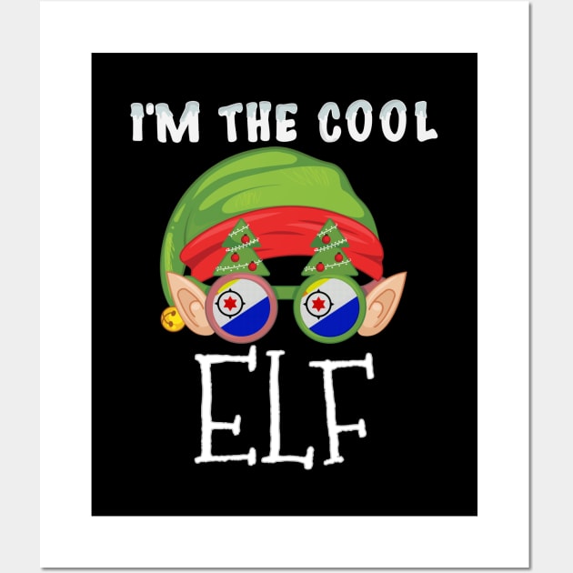 Christmas  I'm The Cool Bonaire Dutch Elf - Gift for Bonaire Dutch From Bonaire Wall Art by Country Flags